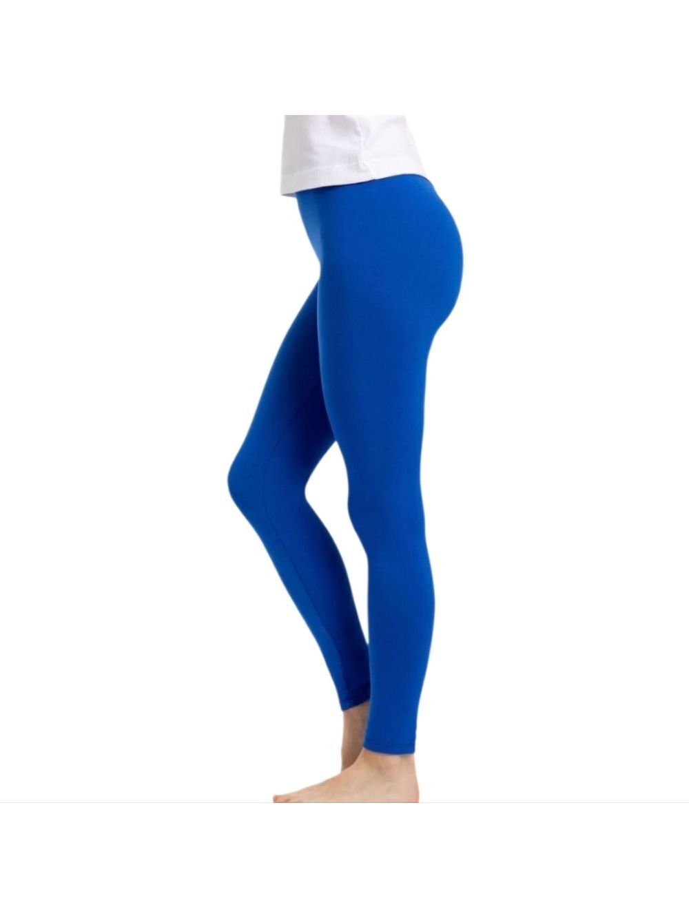 LEGGINGS DEPOT Solid Sky Blue Full Length Leggings Size 3X NWT